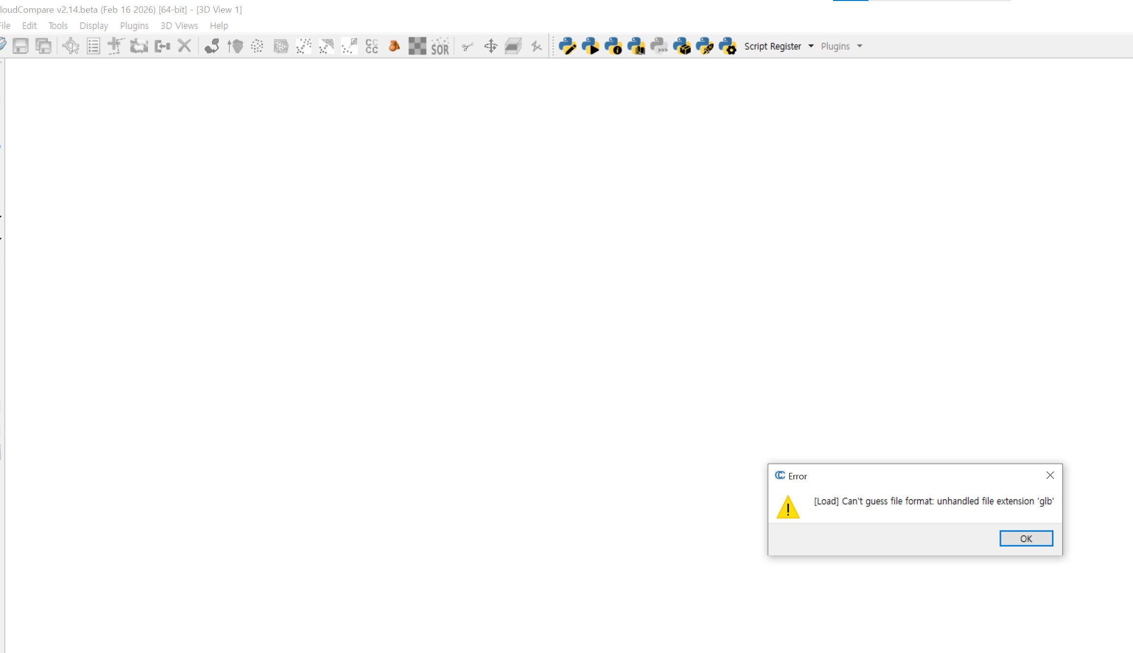 issue abot .glb file.